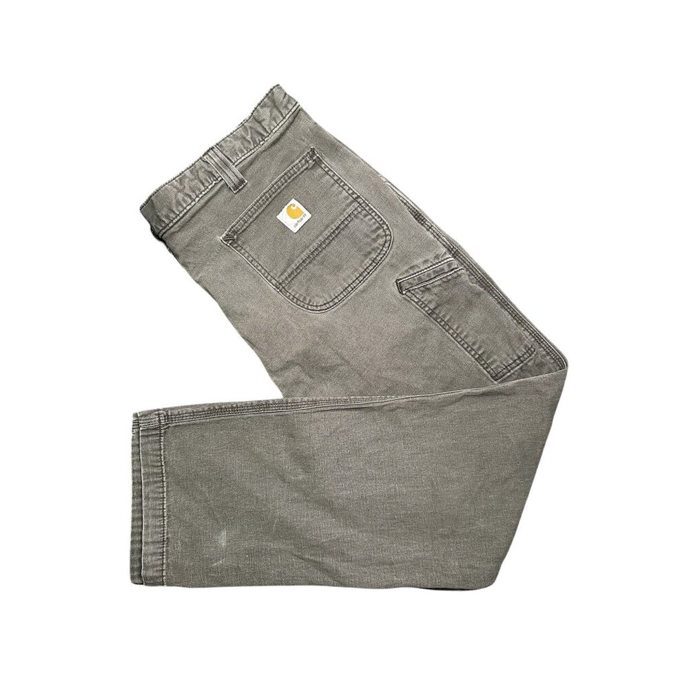 VTG Carhartt Pants Mens 40x32 Canvas Carpenter Relaxed Fit Loose Faded Workwear